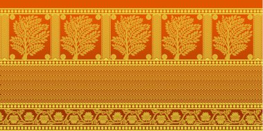 güzel grafik sari tasarımı ve bu sari tasarımı Hint stili ki bu tekstil moda endüstrisi için ve duvar kağıdı arkaplanı olarak kullanılabilir ve web sitesi bg bu stil Hindistan kökenlidir 