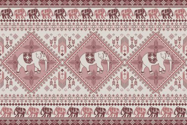 Asya tarzında popüler fil deseni bu fil grafiği Tayland 'da, Hindistan' da ve Güney Doğu Asya 'da modadır ve bu fil ve bebek fil tekstil endüstrisi ve herhangi bir paket için kullanılabilir. 