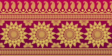 güzel grafik sari tasarımı ve bu sari tasarımı Hint stili ki bu tekstil moda endüstrisi için ve duvar kağıdı arkaplanı olarak kullanılabilir ve web sitesi bg bu stil Hindistan kökenlidir 