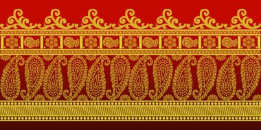 güzel grafik sari tasarımı ve bu sari tasarımı Hint stili ki bu tekstil moda endüstrisi için ve duvar kağıdı arkaplanı olarak kullanılabilir ve web sitesi bg bu stil Hindistan kökenlidir