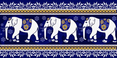 Asya tarzında popüler fil deseni bu fil grafiği Tayland 'da, Hindistan' da ve Güney Doğu Asya 'da modadır ve bu fil ve bebek fil tekstil endüstrisi ve herhangi bir paket için kullanılabilir. 