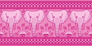 Asya tarzında popüler fil deseni bu fil grafiği Tayland 'da, Hindistan' da ve Güney Doğu Asya 'da modadır ve bu fil ve bebek fil tekstil endüstrisi ve herhangi bir paket için kullanılabilir.