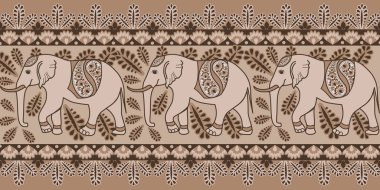 Asya tarzında popüler fil deseni bu fil grafiği Tayland 'da, Hindistan' da ve Güney Doğu Asya 'da modadır ve bu fil ve bebek fil tekstil endüstrisi ve herhangi bir paket için kullanılabilir.