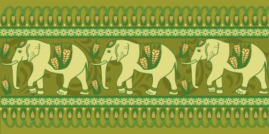 Asya tarzında popüler fil deseni bu fil grafiği Tayland 'da, Hindistan' da ve Güney Doğu Asya 'da modadır ve bu fil ve bebek fil tekstil endüstrisi ve herhangi bir paket için kullanılabilir.