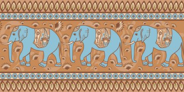 Asya tarzında popüler fil deseni bu fil grafiği Tayland 'da, Hindistan' da ve Güney Doğu Asya 'da modadır ve bu fil ve bebek fil tekstil endüstrisi ve herhangi bir paket için kullanılabilir.