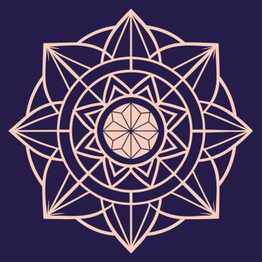 Minimalist-mandala vektör sanatı. farklı malzemeler kullan 