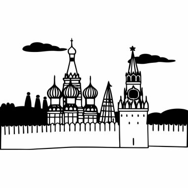 Kremlin Silhouette A Timeless Symbol of Russian Heritage vector clipart