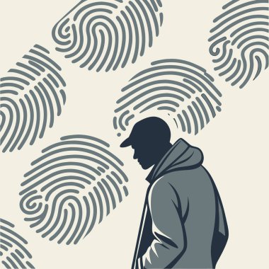 A seamless vector design featuring fingerprint scans as repeating patterns, symbolizing biometric security and modern technology. clipart