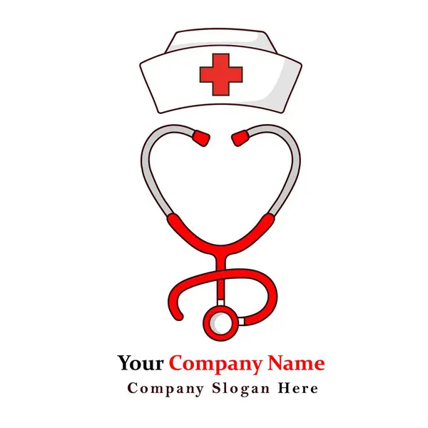 Tıbbi bakım logosu tasarım şablonu çizimi