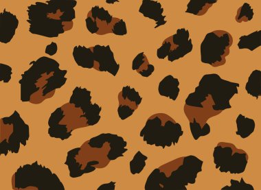 Leopar deseni. Kumaş ve kağıt için leopar deseni. Vektör deposu