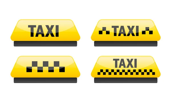 Taxischild Isoliert Auf Weißem Hintergrund Aufstellen Schilderdesign Für Taxis Vektoraktie — Stockvektor