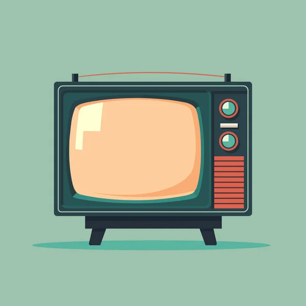 stock vector Old television illustration. Analogue retro TV. Vector stock