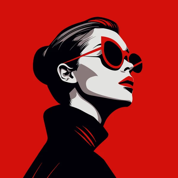 Kadın modern ikon avatarı. Kadın tasarımı. Güzel soyut çağdaş poster. Duvar tasarımı. Vektör deposu