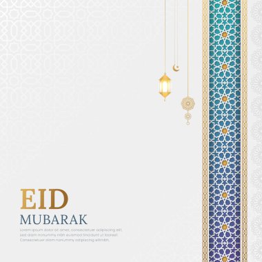 Mübarek İslami sosyal medya paylaşımı Arabesk sınırları ve deseni ile