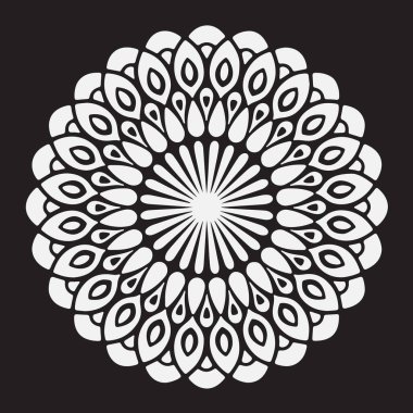 Basit mandala tasarımı geometrik desenler