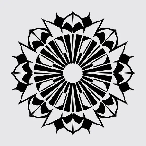 Minimalist siyah beyaz mandala