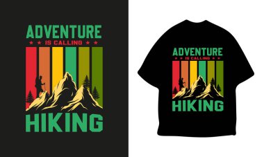Macera, yürüyüş t-shirt tasarımıdır.
