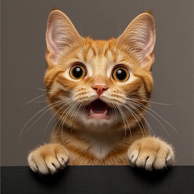 Siyah fiyonklu komik kırmızı kedi yavrusu