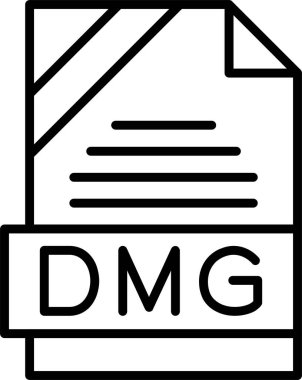 Dmg web simgesi vektör illüstrasyonu
