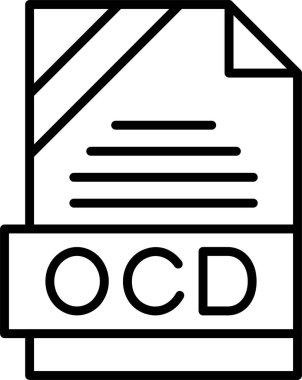 OCD web simgesi vektör illüstrasyonu