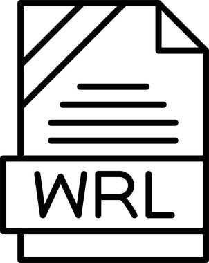 WRL web simgesi vektör illüstrasyonu