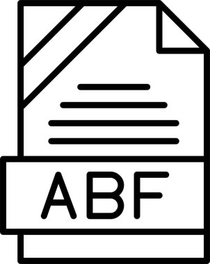ABF dosya biçimi, web simgesi, vektör illüstrasyonu