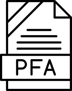 PFA file format, web icon, vector illustration clipart