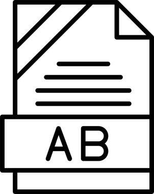 AB dosya biçimi, web simgesi, vektör illüstrasyonu