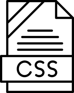 Css dosya biçimi, web simgesi, vektör illüstrasyonu