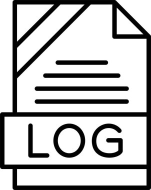 LOG dosya biçimi, web simgesi, vektör illüstrasyonu