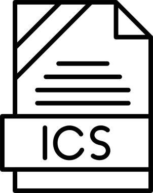 ICS dosya biçimi, web simgesi, vektör illüstrasyonu