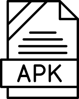 APK file format, web icon, vector illustration clipart