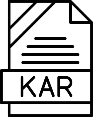 KAR dosya biçimi, web simgesi, vektör illüstrasyonu