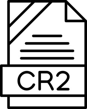 CR2 dosya biçimi, web simgesi, vektör illüstrasyonu
