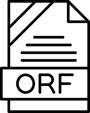 ORF file format, web icon, vector illustration clipart