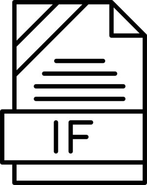 Eğer dosya biçimi, web simgesi, vektör illüstrasyonu