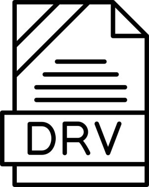 DRV file format, web icon, vector illustration clipart