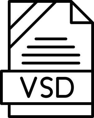 VSD dosya biçimi, web simgesi, vektör illüstrasyonu