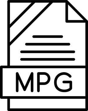 MPG dosya biçimi, web simgesi, vektör illüstrasyonu