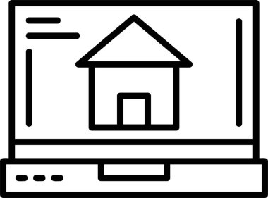 ev web simgesi basit illüstrasyon