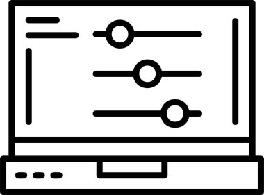 Ayarlar web simgesi basit illüstrasyon