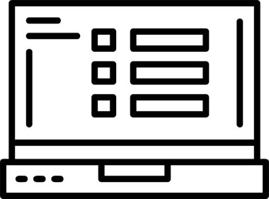 menü web simgesi basit illüstrasyon