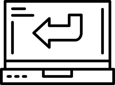 Arka ağ simgesi basit illüstrasyon