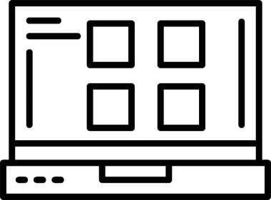 menü web simgesi basit illüstrasyon