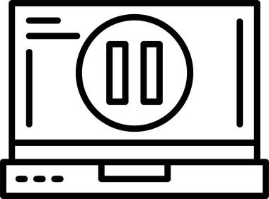 Web simgesini basit illüstrasyonla duraklat