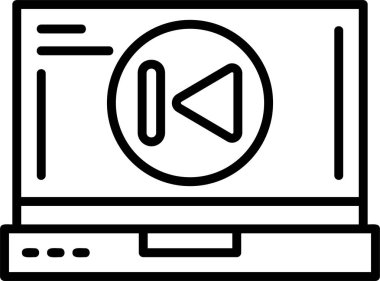 Geriye dönük ağ simgesini basit illüstrasyonla atla