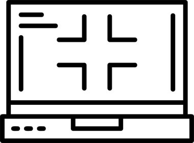 Bilgisayar. Web simgesi vektör illüstrasyonu