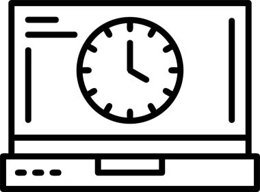 Saat. Web simgesi basit illüstrasyon 