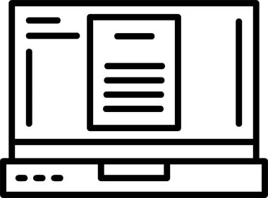 belge web simgesi, vektör illüstrasyonu  