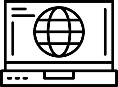 dünya web simgesi vektör illüstrasyonuName